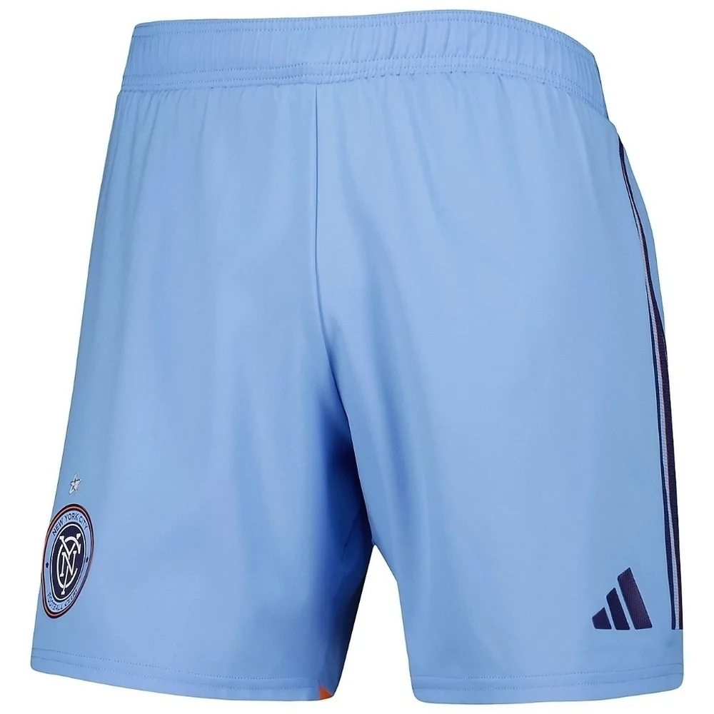 Adidas New York City NYCFC MLS Authentic Game Shorts Light Blue Sz. Small HI1923